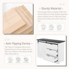 HDZNVF Drawer Dresser, Storage Cabinet with Silent Sliding Doors and Three Drawers - 4 of 4