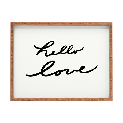 Lisa Argyropoulos Hello Love On White Tray (18 ) - Deny Designs