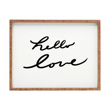 Lisa Argyropoulos Hello Love On White Tray (18") - Deny Designs