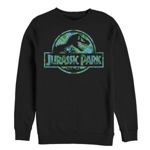 Men's Jurassic Park Floral T Rex Logo Sweatshirt - 1 of 3