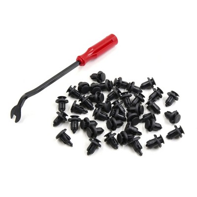 Unique Bargains 40pcs Plastic Rivets Push-type Bumper Clips Kits Fastener Remover for Honda