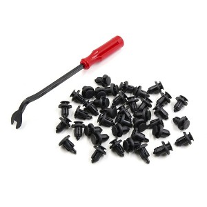 Unique Bargains 40pcs Plastic Rivets Push-type Bumper Clips Kits Fastener Remover for Honda - 1 of 4