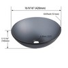 ChicFurnit Bathroom Sinks Tempered Glass Rectangle Vessel Sink Versatile Design for Bathroom, Grey, 16.5"*16.5"*5.7" - 2 of 4