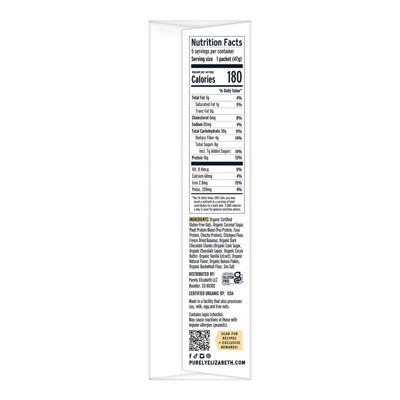 purely elizabeth. Chocolate Chip Banana Bread Protein Oatmeal - 8.3oz/5ct
