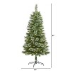 5ft. Slim Snow Tip Pine Artificial Christmas Tree with 150 Clear LED Lights – Compact Holiday X-Mas Accent - 2 of 4