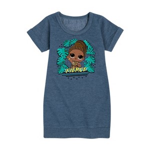 - LOL Surprise! - Fierce Doll Graphic Short Sleeve Fleece Dress - 1 of 4