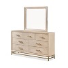 HOMES: Inside + Out 2pc Neovesi Dresser and Mirror Boho 7 Drawer Oak - 2 of 4