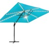 Sonkuki 11.5×9FT Offset Outdoor Solar LED Patio Aluminum Cantilever Umbrella with Infinite Canopy Angle Adjustment - 2 of 4