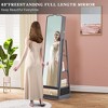 Vlsrka 60° Rotating Full-Length Mirror Jewelry Cabinet with Lights - 4 of 4