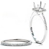 Pompeii3 3/8ct VS1 Diamond Engagement Semi Mount White Gold Ring Set - 2 of 4