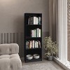 Vynxaria Classic-Modern 4-Tier Storage Bookcase Open Shelves (15.7"H×18.3"H×23.5"W Each), Black - 4 of 4