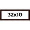 PosterPalooza | Panoramic Distressed Brown Picture Frame - UV Acrylic, Foam Board Backing, Hanging Hardware - 2 of 4