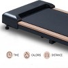 SEVOBAL Walking Pad Running 2.25HP Cushioned Belt Folding Portable Treadmill Spacious Surface Under Desk for Home Gym Office, Brown, 45.7"*19.1"*4.2" - 3 of 4