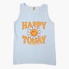 Simply Sage Market S.W.Smiley Happy Today Flower Garment Dyed Tank - 2XL - Chambray - 3 of 4