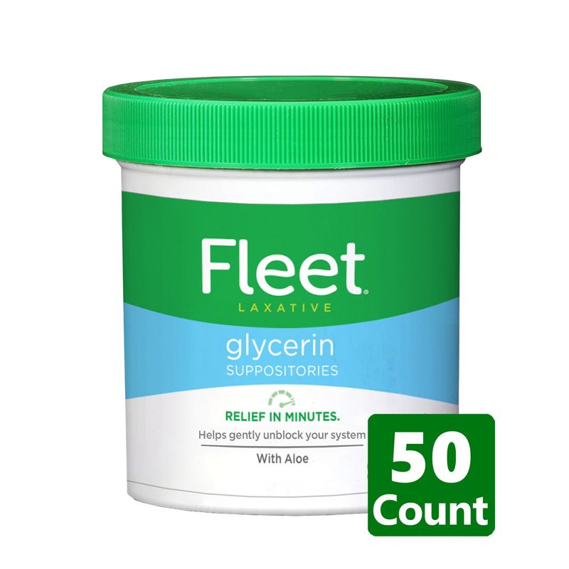 Fleet Laxative Glycerin Suppositories for Adult Constipation - 50ct, 1 of 10