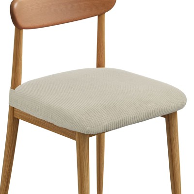 Unique Bargains Washable Stretch Soft Dining Chair Cushion Covers 4 Pcs
