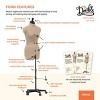 Dritz Small Double Designer Dress Form: Adjustable Dressmaking Mannequin, Beige, Adult Assembly Required - 4 of 4