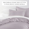 Cotton Duvet Cover Set & Insert 4PC Bundle, 300TC Sateen Vintage Washed Duvet Set with Down Alternative Comforter, All Season Bedding - Becky Cameron - 2 of 4