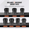 VEVOR Wheel Bearing Locknut Socket Set,1/2 inch Drive 7 Piece SAE and Metric 6-Point Socket for Ford,Dodge,and Toyota Vehicles,with Storage Case Black - 4 of 4