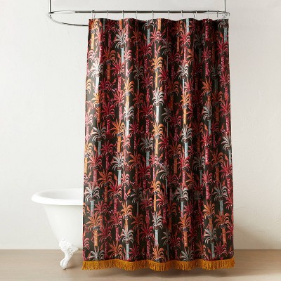 Palm on Blake Street Shower Curtain Black - Opalhouse™ designed with Jungalow™