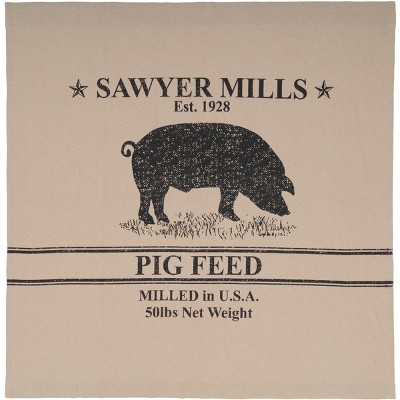 Sawyer Mill Charcoal Pig Shower Curtain 72x72