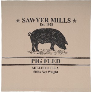 Sawyer Mill Charcoal Pig Shower Curtain 72x72 - 1 of 4