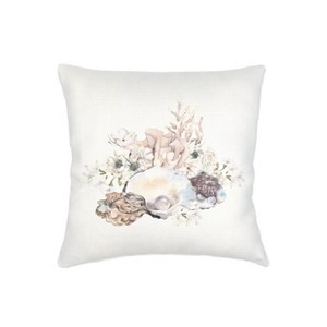 Oyster & Pearls White Linen Pillow 20x20 - 1 of 1