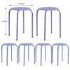 VECELO 6-Piece Stacking Stools, 17.7 in. Standard Height, Portable Plastic Colorful Decoration Stools for School Classroom or Office - 3 of 4