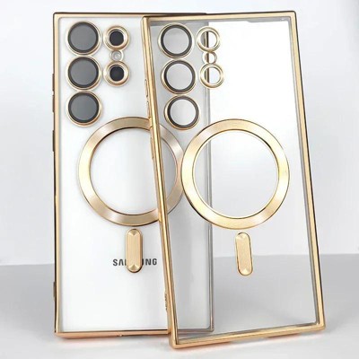 Entronix [Magnetic] Case Compatible with Galaxy S25 Ultra - [Clear Back] Luxury Glossy Cover