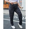 Women's Plus Size Casual Pants with Pockets High Waist Stretchy Elastic Camouflage Pants Comfortable Relaxed Fit for Everyday Wear - 4 of 4