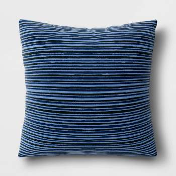 15"x15" Striped Square Outdoor Throw Pillow - Room Essentials™
