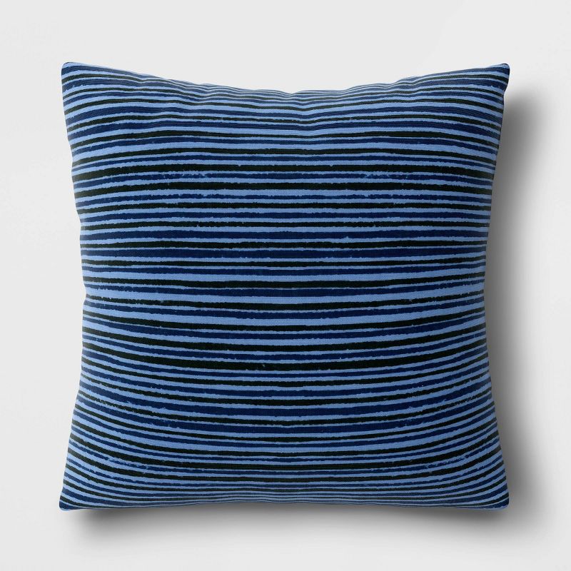 15"x15" Striped Square Outdoor Throw Pillow - Room Essentials™, 1 of 8