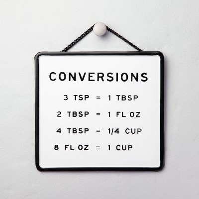 Kitchen Conversions Wall Sign Black/White - Hearth &#38; Hand&#8482; with Magnolia