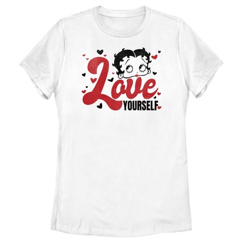 Women's Betty Boop Love Yourself T-Shirt - White - Small