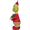 Grinch Christmas Airblown Inflatable as Santa w/Wreath Dr. Seuss, 4 ft Tall, Multicolored - 4 of 4