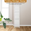 FDW Room Divider 4 Panel Folding Privacy Wooden Screen with 3 Clever Shelves Portable Partition for Home Office or Living Room - 4 of 4