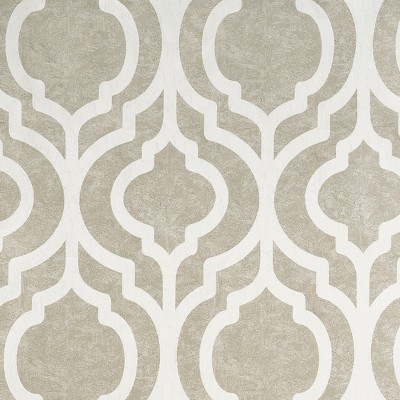 Taupe Geometric Trellis Print Blackout Grommet Curtain Panel 40" x 95"