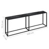 vidaXL Console Table Black Tempered Glass, Powder-Coated Steel - 3 of 4