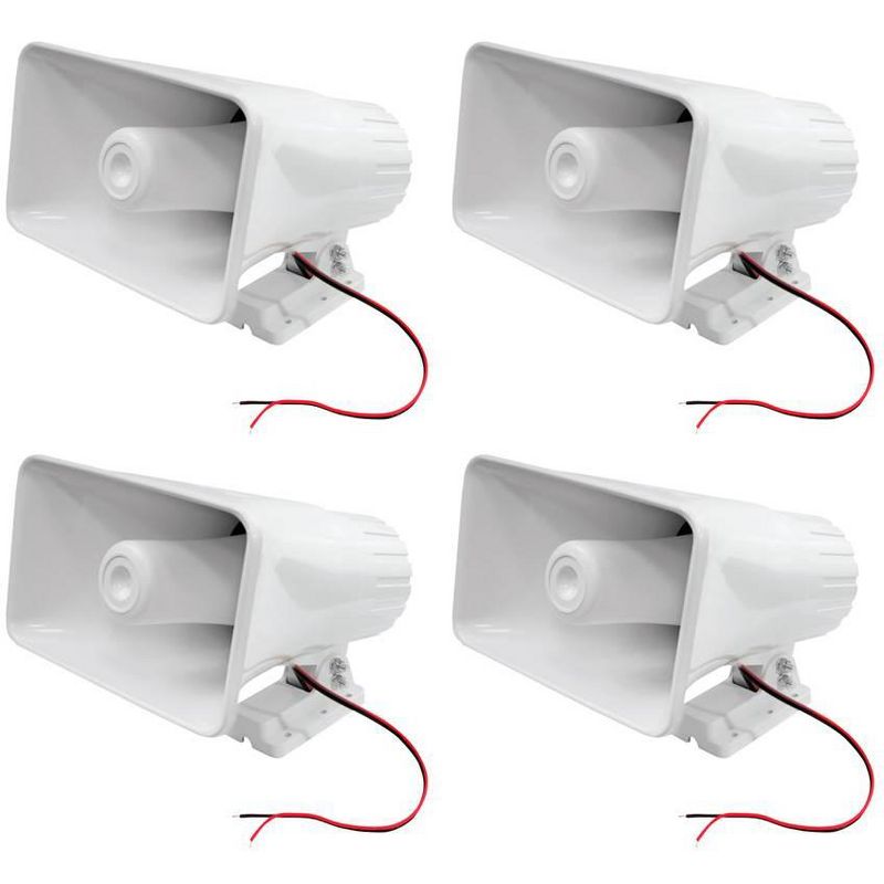 8) NEW PYLE PHSP5 8" 65W 8-Ohm Indoor & Outdoor PA Horns Speakers White Audio, 2 of 7
