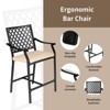 Tangkula 2/4 Piece Patio Bar Height Chairs Outdoor Bar Steel W/ High-Density Seat Cushions Cozy Footrest Heavy-Duty Steel Frame Outside Bar Chair - 2 of 4