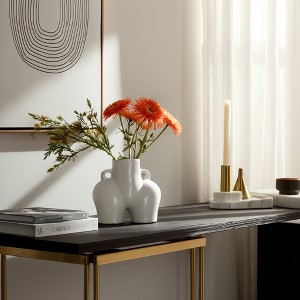 Sagebrook Home 8" Half Body Vase Contemporary Abstract Ceramic Body Shaped Flower Vase - 1 of 4