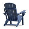 FONTOI 2PCS Adirondack Chair with All-weather Folding Fire Pit, Patio Lawn Chair with Ergonomic Design, Navy Blue,22*34*33 - 2 of 4