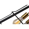 Chloe Lighting IRONCLAD Industrial 4 Light Matt Black/Gold Trapezoid Ceiling Pendant 15" Wide - 4 of 4