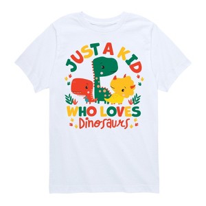 Boys' - Fisher-Price - Just A Kid Who Loves Dinos Short Sleeve Graphic T-Shirt - 1 of 4