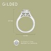 GILDED 1 CTTW Lab Grown Diamond Pear Shape Engagement Ring in Sterling Silver, Size 7 - 4 of 4