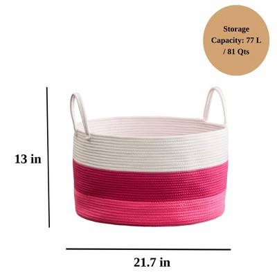 Cesicia Cotton Round Laundry and Storage Basket