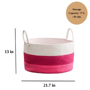 Cesicia Cotton Round Laundry and Storage Basket - 1 of 4