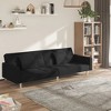 vidaXL 2-Seater Sofa Bed with Two Pillows Loveseat Couch Furniture Fabric - 2 of 4