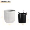 Modern Self Watering Pots for Indoor Outdoor Plants, Large Flower Pot with Water Monitoring Device and Hidden Wheels, Garden Pot - 2 of 4