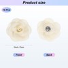 Unique Bargains Silk Alloy Created Camellia Flower Lapel Pin for Men Suit 2 x 1.3 inch 16 Pcs - 3 of 4